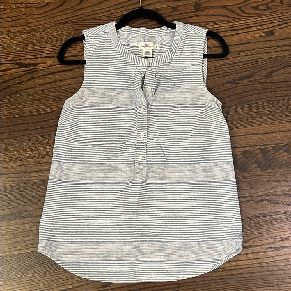 Vineyard Vines Blue and White Striped Blouse